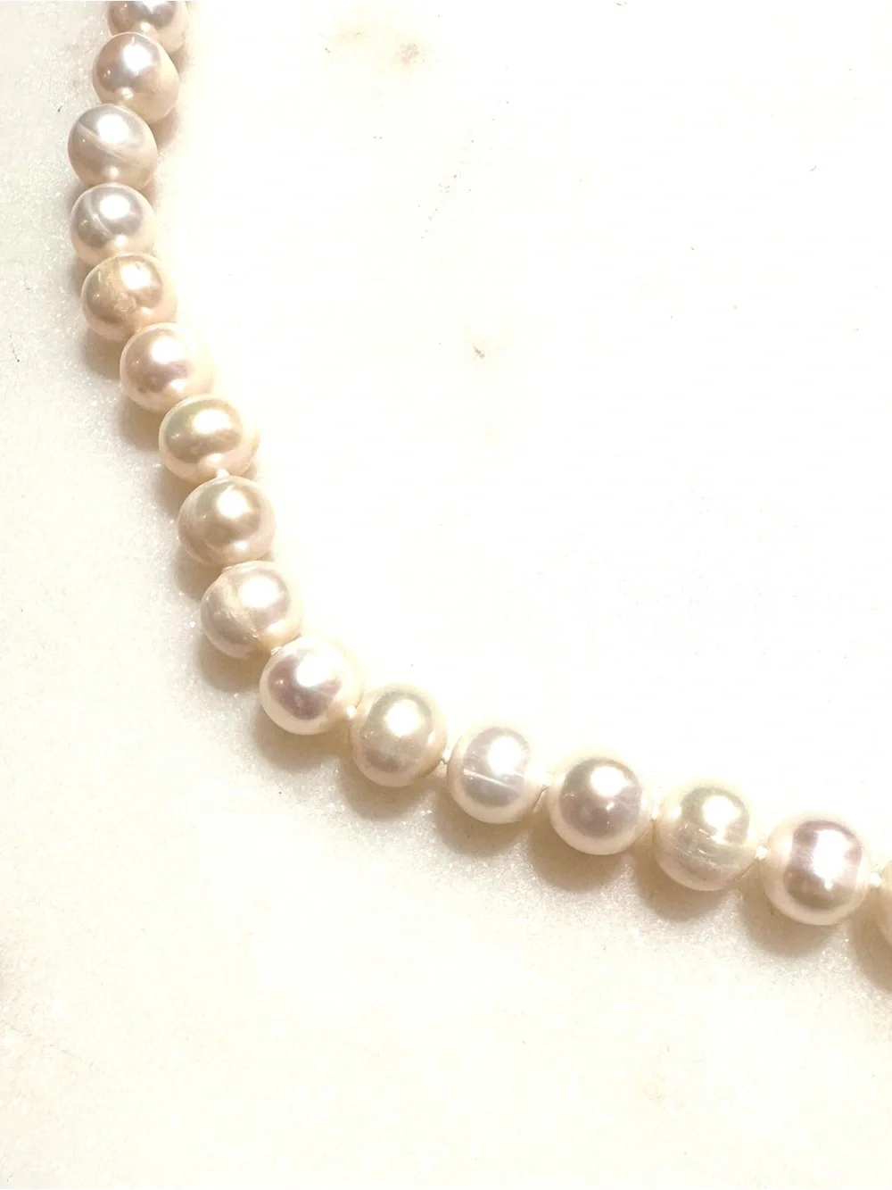 White Cultured Freshwater Pearl Rhodium over Sterling Silver Necklace & Earrings